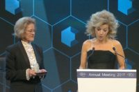 Anne-Sophie Mutter (re.) in Davos